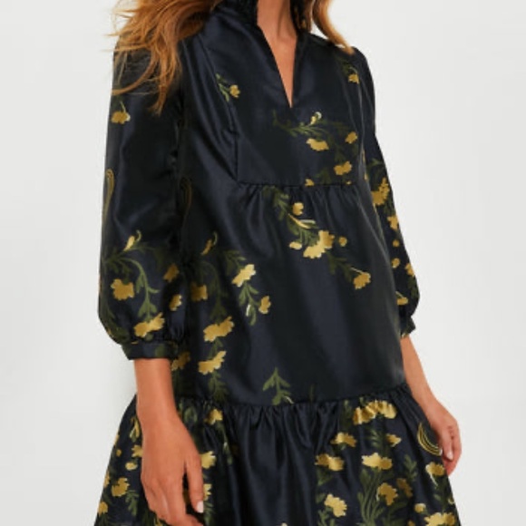 Tuckernuck Dresses & Skirts - Tuckernuck Navy Jasmine Vine Jacquard Palmerston Dress New With Tag NEW XS